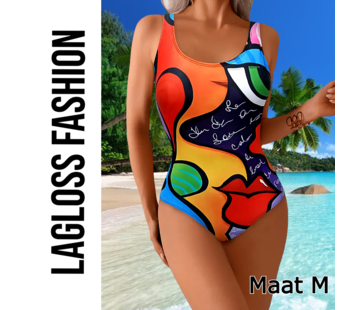LaGloss Badpak Multicolor Kunstprint Multicolor – Maat M