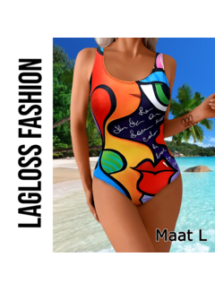 LaGloss Badpak Multicolor Kunstprint Multicolor – Maat L