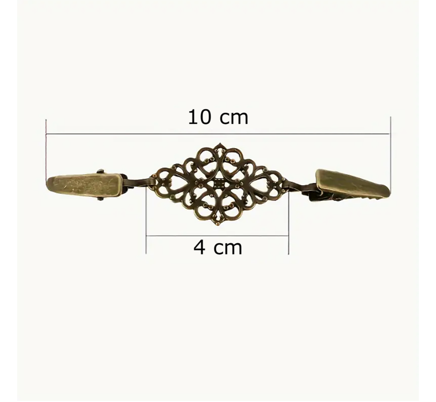 LaGloss® Kledingclips Set – 4 Stuks in Brons & Zilver – Elegante Clip Accessoires voor Dameskleding