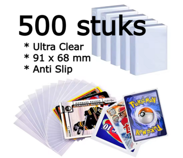 Allernieuwste.nl® 500 Stuks Kaartbeschermhoesjes voor Trading Cards – Verzameling Sleeves– Waterdicht & Stofvrij
