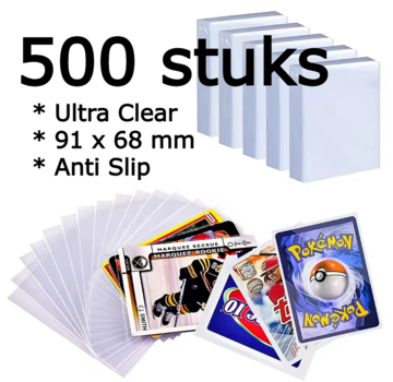 Allernieuwste.nl® 500 Stuks Kaartbeschermhoesjes voor Trading Cards – Verzameling Sleeves– Waterdicht & Stofvrij