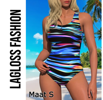 LaGloss Badpak Abstract Design Multicolor – Maat S