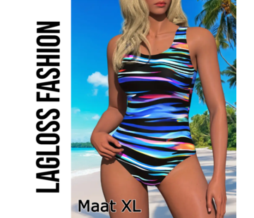 LaGloss Badpak Abstract Design Multicolor – Maat XL