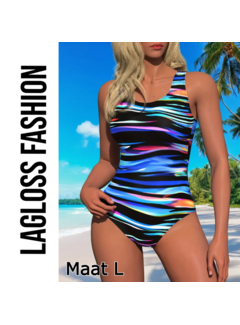 LaGloss Badpak Abstract Design Multicolor – Maat L