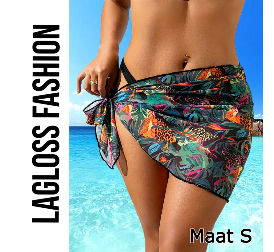 LaGloss® Cover-Up Rok Jungle Design – Sexy Omslagdoek Strandrok voor Dames – Maat S