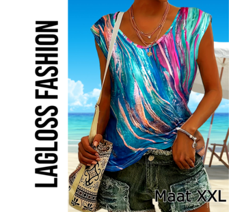LaGloss Zomerse Tanktop Tuniek Dames - Maat XXL