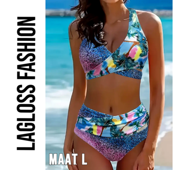 LaGloss 2-Delige Bikini Set – Tropische Print – Maat L