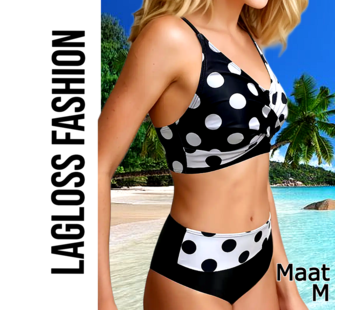 LaGloss Bikini Set Dames Polka Dot & Twist Design - Maat M