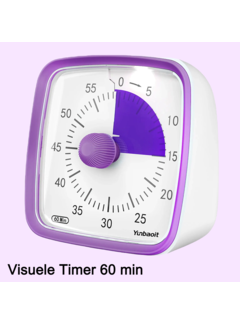 LaGloss Visuele Afteltimer Met Nachtlampje - 60 Minuten - Paars