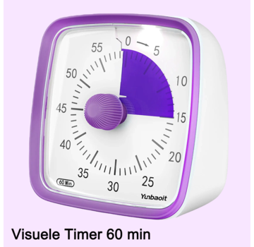 LaGloss Visuele Afteltimer Met Nachtlampje - 60 Minuten - Paars