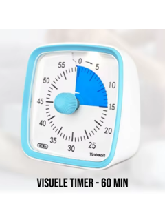 LaGloss Visuele Afteltimer Met Nachtlampje - 60 Minuten - Blauw