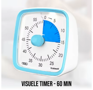 LaGloss Visuele Afteltimer Met Nachtlampje - 60 Minuten - Blauw