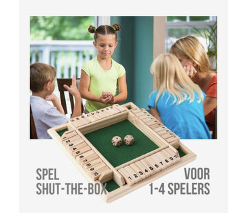 Allernieuwste.nl® Shut the box - Dobbelspel - 1 - 4 spelers