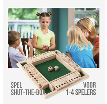 Allernieuwste.nl® Shut the box - Dobbelspel - 1 - 4 spelers