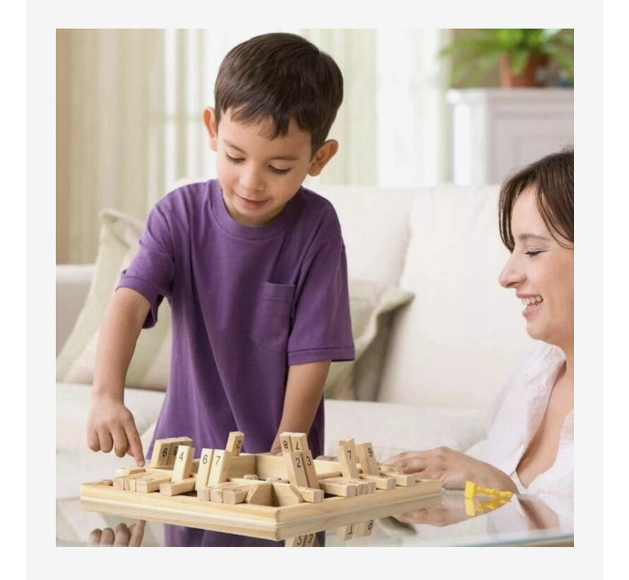 Allernieuwste.nl® Shut the box - Dobbelspel - 1 - 4 spelers - Houten Bordspel - Drankspel - Denkspel - Gezelschapsspel voor volwassenen en kinderen