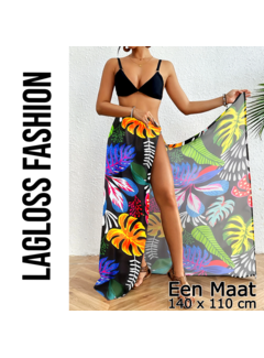 LaGloss Hawaiiaanse Sarong Wikkelrok met Tropische Bloemenprint – One Size
