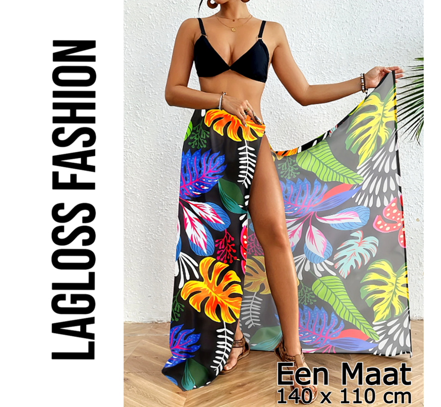 LaGloss® Sarong Rok Dames – Hawaiiaanse Wikkelrok met Tropische Print – Strand & Zwembad – One Size