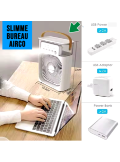 Allernieuwste.nl Bureau Airco Ventilator Mini Aircooler - Wit