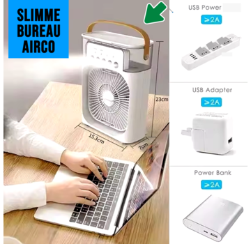 Allernieuwste.nl Bureau Airco Ventilator Mini Aircooler - Wit
