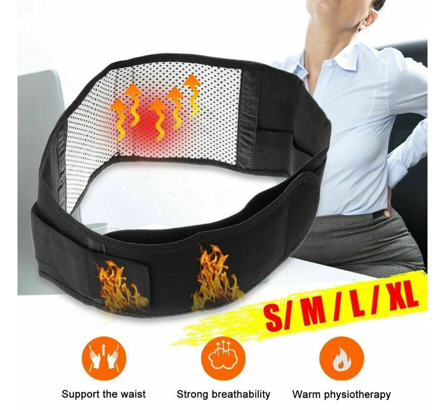 Allernieuwste.nl®2x Orthopedisch Toermalijn Infrarood Magnetische Massage Zelfverwarmend S/M - Rugpijn - Rugklachten - Rugband - Rugbrace - Betere Nachtrust / Slapen S/M