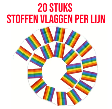 Allernieuwste.nl® Vlaggenlijn LGBT Regenboog Pride - 20 vlaggen