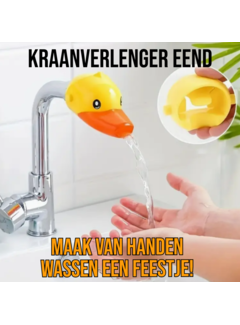 Allernieuwste.nl® Kinder Kraanverlenger - Schattige Eend - 6 × 8,5 cm