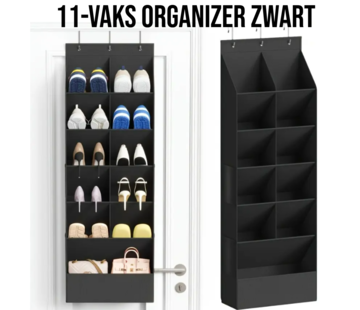 Allernieuwste.nl® 11-Vaks Deur Organizer - Zwart - 41.9 x 15.23 x 125.98 cm