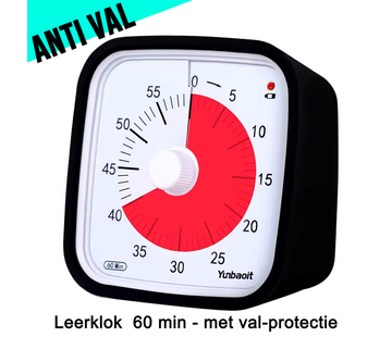 LaGloss Visuele Afteltimer Tijdklok 60 Minuten Zwart Rood