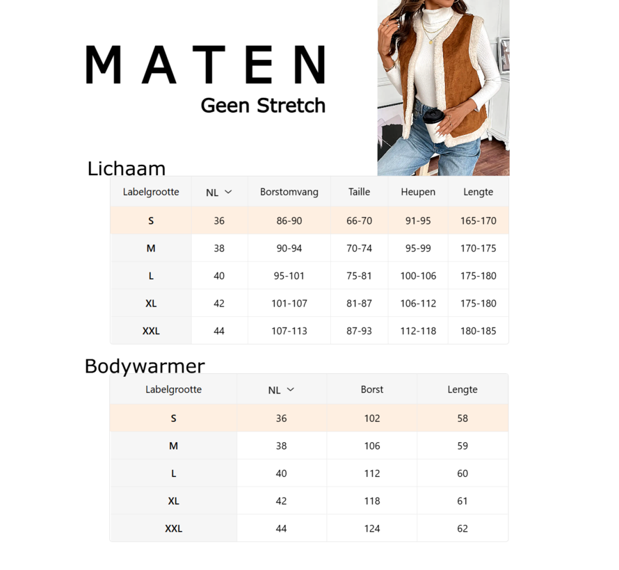 LaGloss® Mouwloze Teddy Bodywarmer Bruin/Beige – Warme & Luchtige Gilet Vest – Herfst/Winter Laagjeslook – Tijdloos - Maat XL