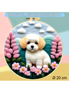 Allernieuwste.nl® DIY Naaldvilt Wolvilt Pakket – Puppy