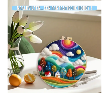 Allernieuwste.nl® DIY Naaldvilt Wolvilt Pakket – Dorpje