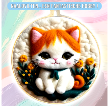 Allernieuwste.nl® DIY Naaldvilt Wolvilt Pakket – Kitten