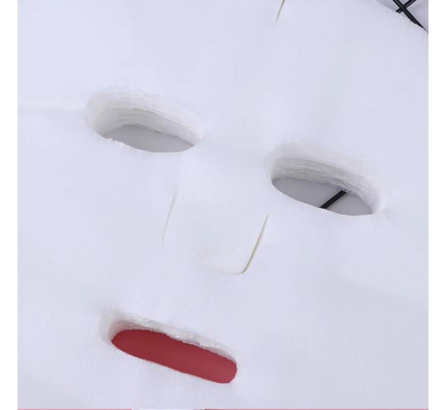 100 stuks Wegwerp Gezichtsmaskers Wit – DIY Cosmetische Katoenen Maskers – Hydraterend & Verzachtend voor Gezichtsverzorging – Huidvriendelijk