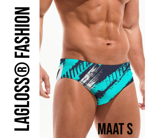 LaGloss LaGloss® Heren Zwembroek – Sneldrogend & Lichtgewicht – Turquoise/Marineblauw – Comfortabel – Maat S