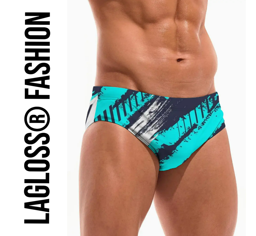 LaGloss® Heren Zwembroek – Sneldrogend & Lichtgewicht – Turquoise/Marineblauw – Comfortabel – Maat S