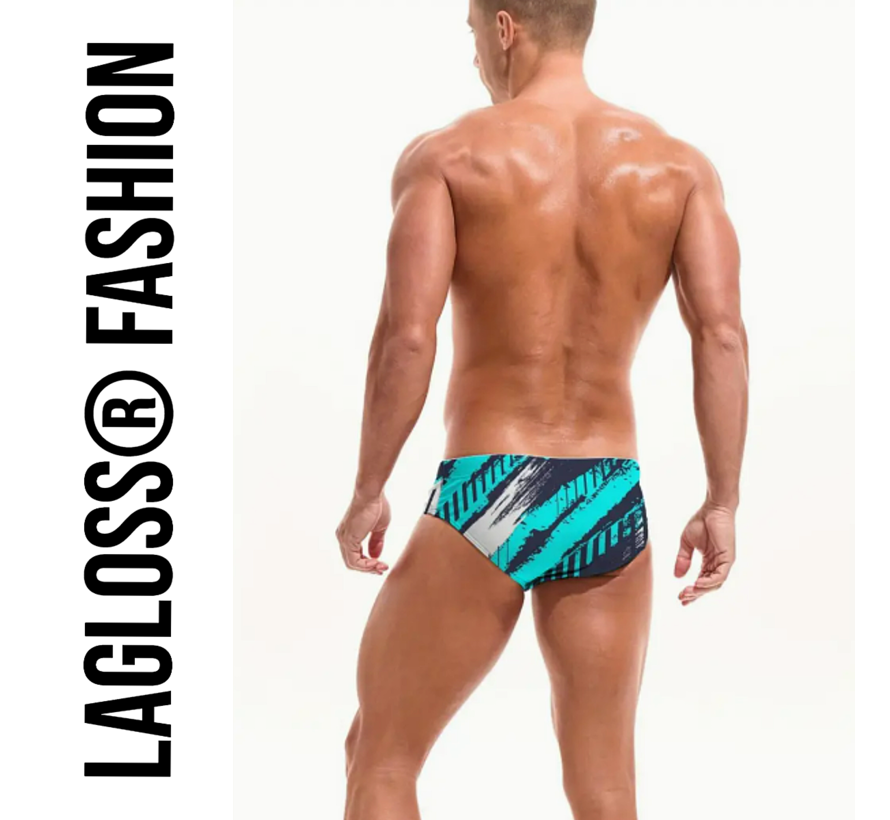 LaGloss® Heren Zwembroek – Sneldrogend & Lichtgewicht – Turquoise/Marineblauw – Comfortabel – Maat S