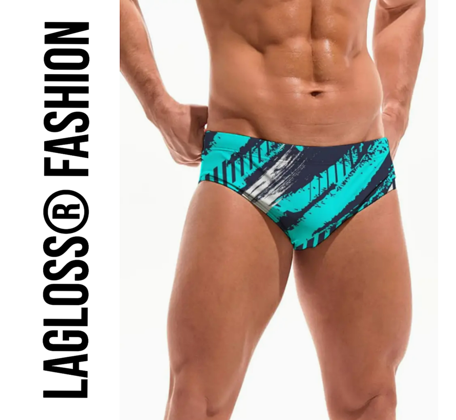 LaGloss® Heren Zwembroek – Sneldrogend & Lichtgewicht – Turquoise/Marineblauw – Comfortabel – Maat M