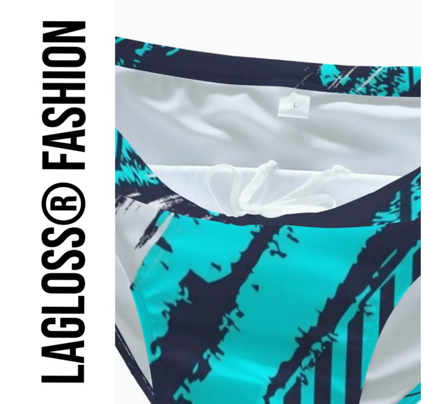 LaGloss® Heren Zwembroek – Sneldrogend & Lichtgewicht – Turquoise/Marineblauw – Comfortabel – Maat XXXL