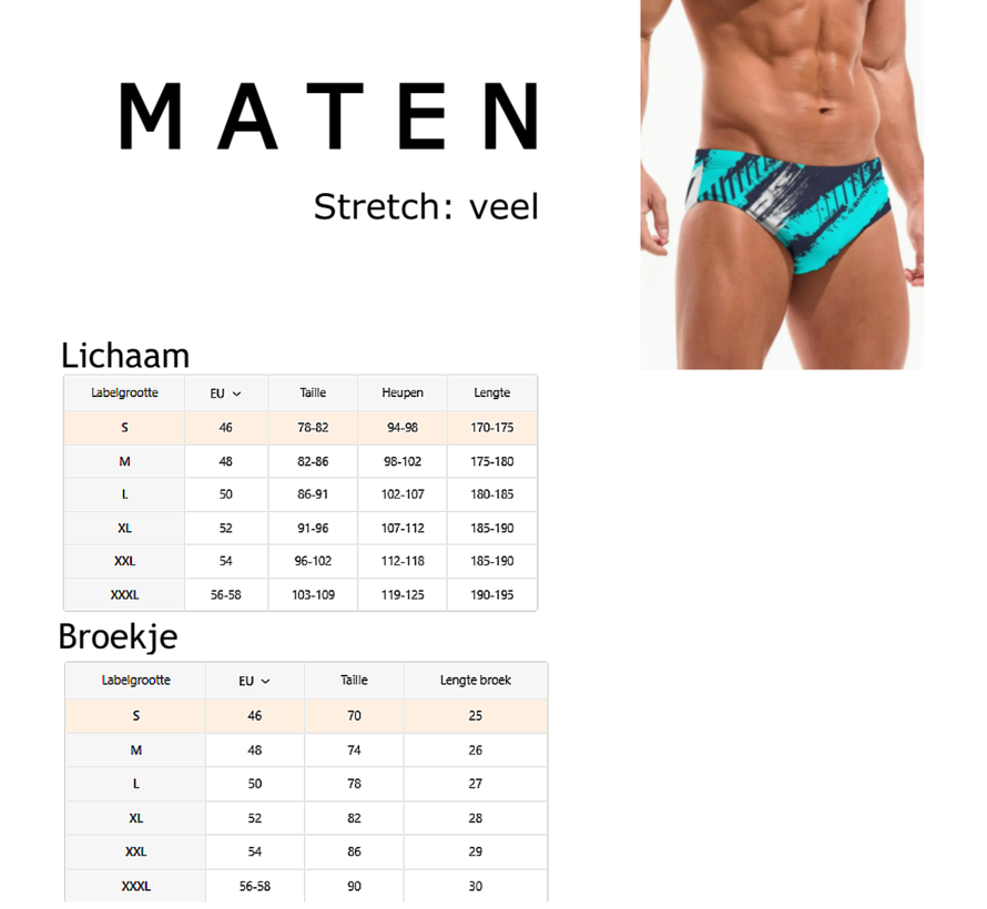 LaGloss® Heren Zwembroek – Sneldrogend & Lichtgewicht – Turquoise/Marineblauw – Comfortabel – Maat M