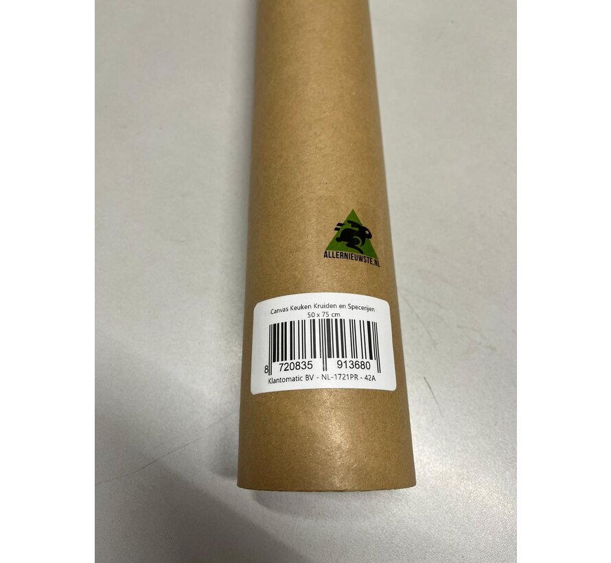 Allernieuwste.nl® Canvas Schilderij Keuken Kruiden en Specerijen - Kunst aan je Muur - Realistisch - VeelKleurig - 50 x 75 cm