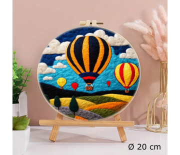 Allernieuwste.nl® DIY Naaldvilt Wolvilt Pakket – Luchtballonnen