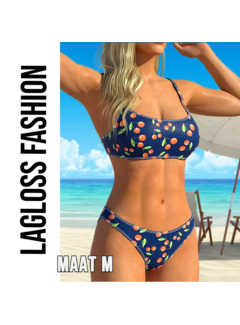 LaGloss 2-Delige Dames Kersenprint Bikini Set – Maat M