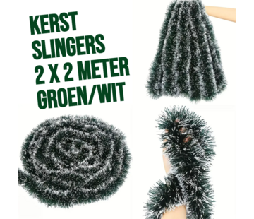 Allernieuwste.nl® 4 Meter Kerstslinger Kerst Versiering Deco met Sneeuw