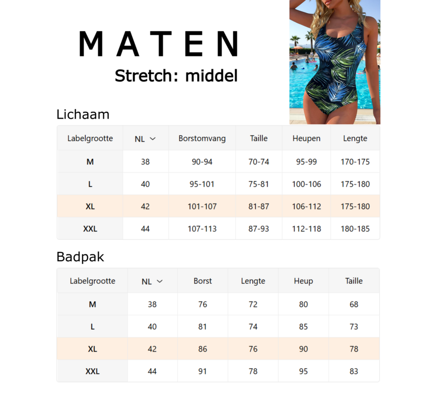 LaGloss® Dames Eendelig Badpak in Turquoise Blauw & Zwart Palmblad Print – Ronde Hals, Elegante Volledige Bedekking – Zwemkleding voor Strand, Zwembad & Vakantie – Maat XXL