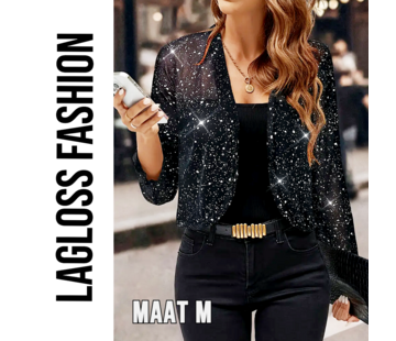 LaGloss Feestelijk Bolerojasje met Lange Mouwen – Zwart – Maat M