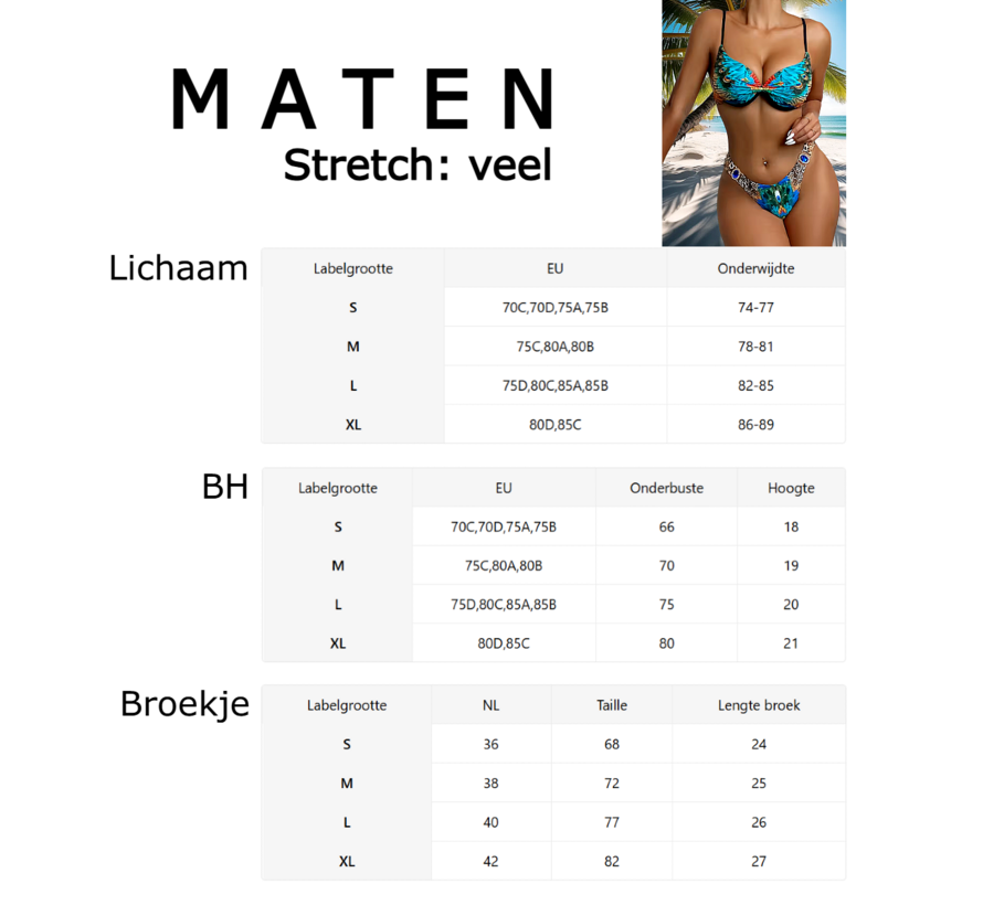 LaGloss® Bohemian Bikini Set – Tweedelig Badpak met Pauw, Tijger & Leeuw Design – Tropische Print, Levendige Kleuren & Stevige Cups – Zomer Strandmode – Maat M