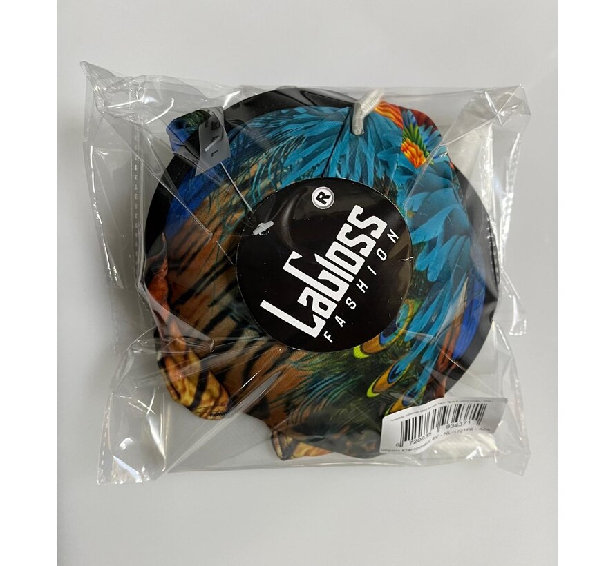 LaGloss® Bohemian Bikini Set – Tweedelig Badpak met Pauw, Tijger & Leeuw Design – Tropische Print, Levendige Kleuren & Stevige Cups – Zomer Strandmode – Maat L