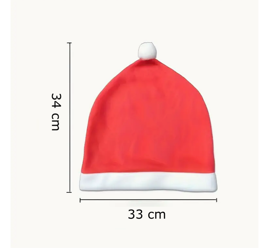 2 Stuks Kerstmuts Autostoelhoezen – Kerst Hoed Hoofdsteunhoezen - Auto Decoratie - Zachte Pluche Stof - Universele Pasvorm - Kerst Sfeer - 2 Stuks