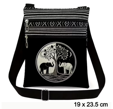 LaGloss Taichi Olifantendruk Schoudertas