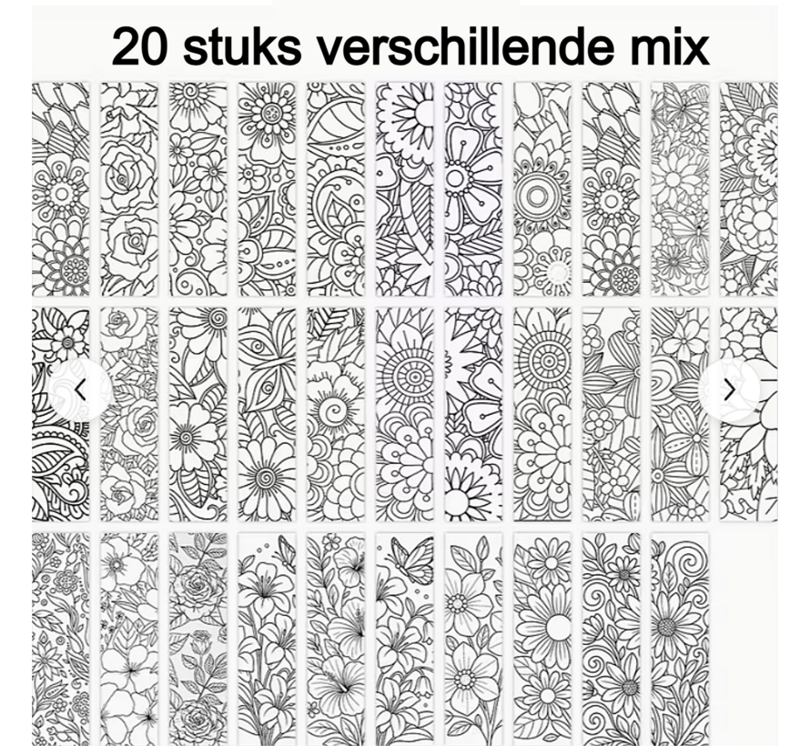 20 stuks Mandala & Bloemen Bladwijzer Set – Luxe Kleurrijke DHZ Boekenleggers –Cadeau voor Boekenliefhebbers, Studenten & Leraren – DIY Boek Leggers